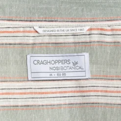 Argino Hemd mit kurzem Ärmel für Herren | Lichen Green Stripe