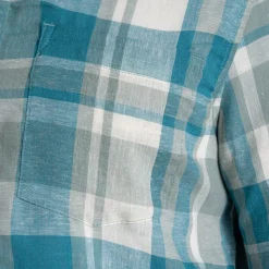 Argino Hemd mit kurzem Ärmel für Herren | Tranquil Blue Check