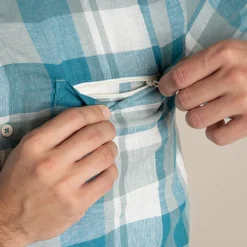 Argino Hemd mit kurzem Ärmel für Herren | Tranquil Blue Check