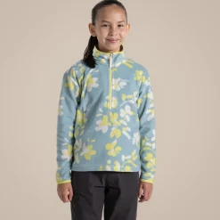 Bachas Half Zip Fleece für Kinder | Sky Blue Print