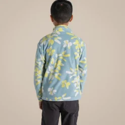 Bachas Half Zip Fleece für Kinder | Sky Blue Print