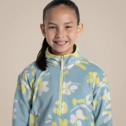 Bachas Half Zip Fleece für Kinder | Sky Blue Print