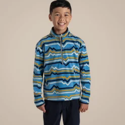 Bachas Half Zip Fleece für Kinder | Bright Sky Print