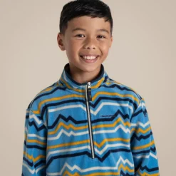 Bachas Half Zip Fleece für Kinder | Bright Sky Print