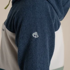 Bindloe Fleecejacke mit Kapuze für Kinder | Blue Navy / Deep Ocean Green