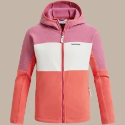 Bindloe Fleecejacke mit Kapuze für Kinder | Dusky Hibiscus / Deep Coral