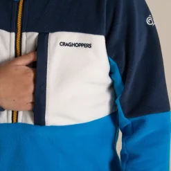 Bromley Fleece mit halbem Reißverschluss für Kinder | Blue Navy / Howlite Blue
