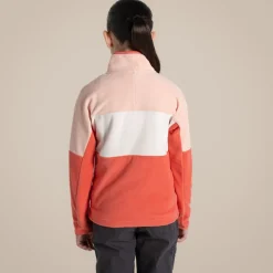 Bromley Fleece mit halbem Reißverschluss für Kinder | Pink Peach / Deep Coral