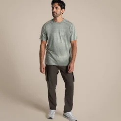 Buffon T-Shirt für Herren | Lichen Green Stripe