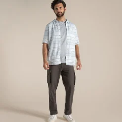 Cartwright-Kurzarmhemd für Herren | Niagara Blue Stripe