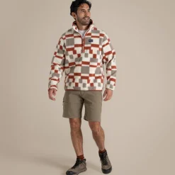 Clifford Half Zip Fleece für Herren | Red Beach Print