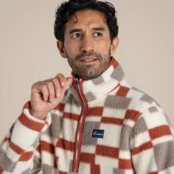 Clifford Half Zip Fleece für Herren | Red Beach Print