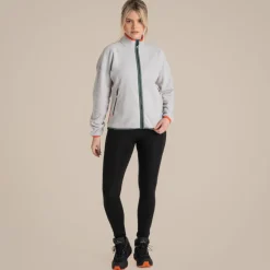 CO2 Renu Fleece mit durchgehendem Reißverschluss für Damen | Light Grey Marl