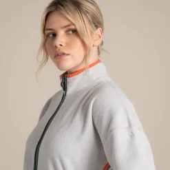 CO2 Renu Fleece mit durchgehendem Reißverschluss für Damen | Light Grey Marl