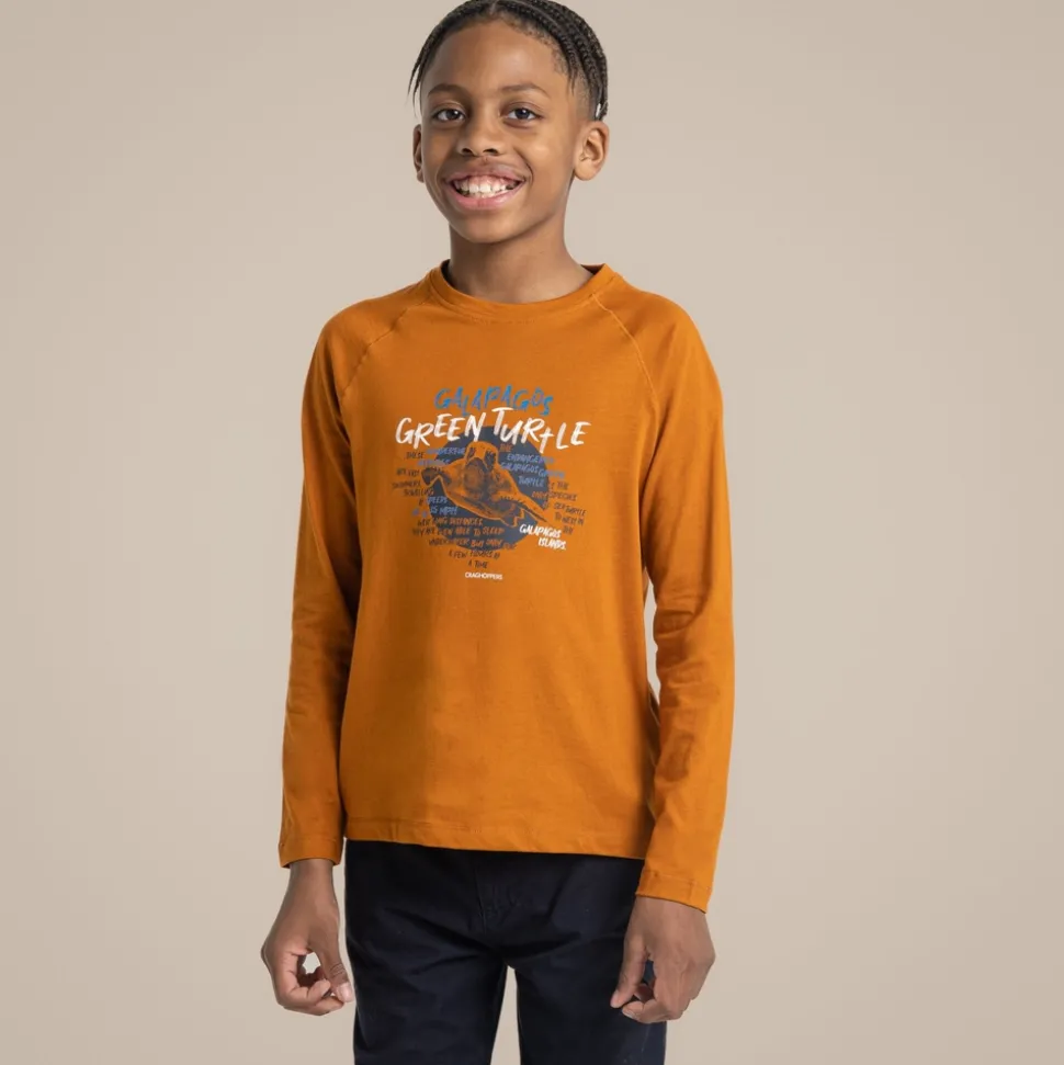 Colly Langarm-T-Shirt für Kinder | PumpkinSpice Turtle
