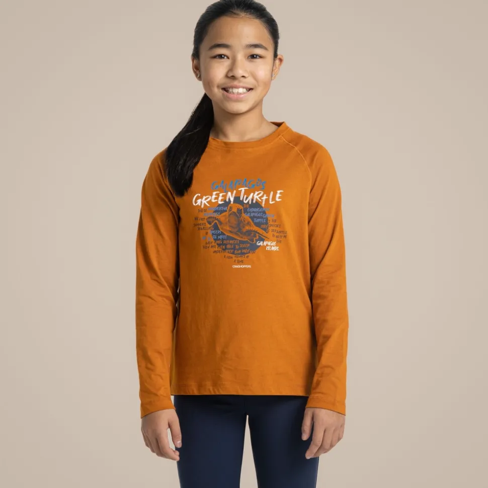 Colly Langarm-T-Shirt für Kinder | PumpkinSpice Turtle