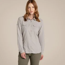 Damen NosiLife Adventure Langarmshirt III | Soft Mushroom