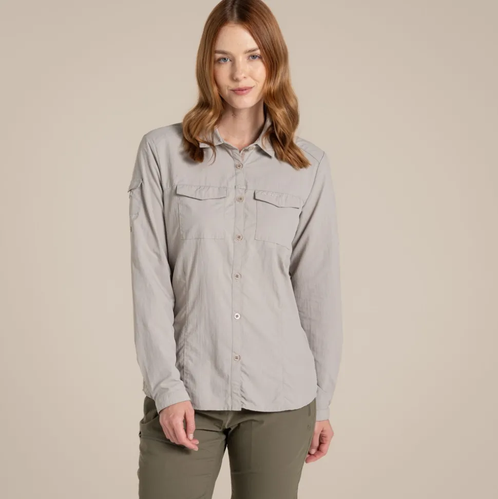 Damen NosiLife Adventure Langarmshirt III | Soft Mushroom