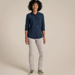 Damen NosiLife Adventure Langarmshirt III | Blue Navy