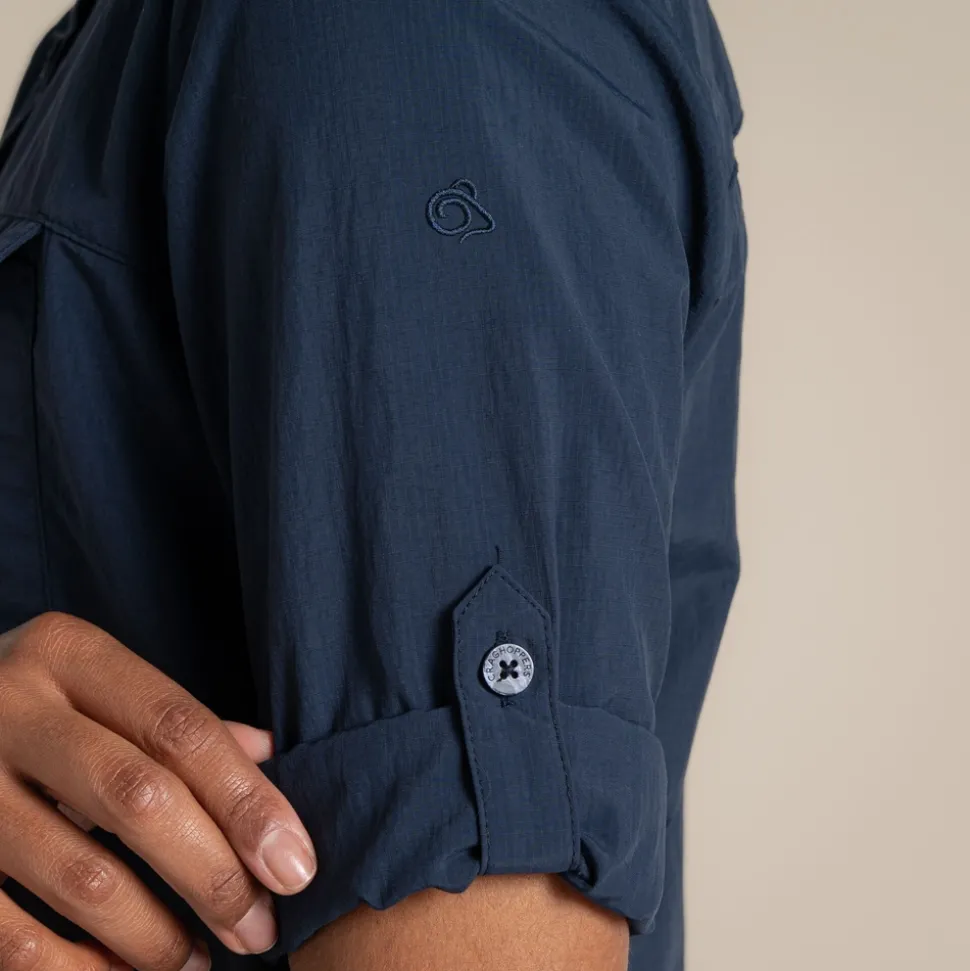 Damen NosiLife Adventure Langarmshirt III | Blue Navy