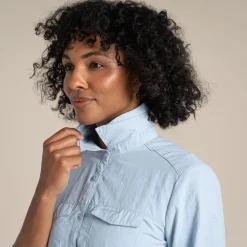 Damen NosiLife Adventure Langarmshirt III | Nimbus Blue