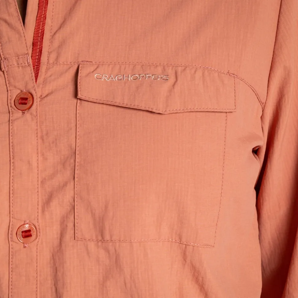 Damen NosiLife Adventure Langarmshirt III | Red Sandstone