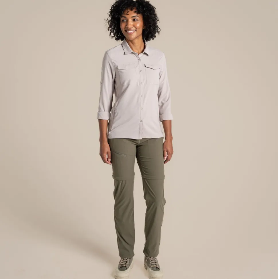 Damen NosiLife Pro Langarmshirt III | Soft Mushroom