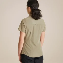 Damen-Kurzarmshirt „Expert Kiwi“. | Pebble