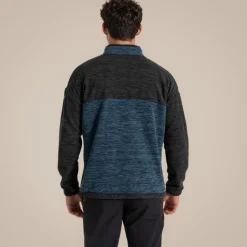 Esk-Fleecejacke mit halbem Reißverschluss für Herren | Blue Stone