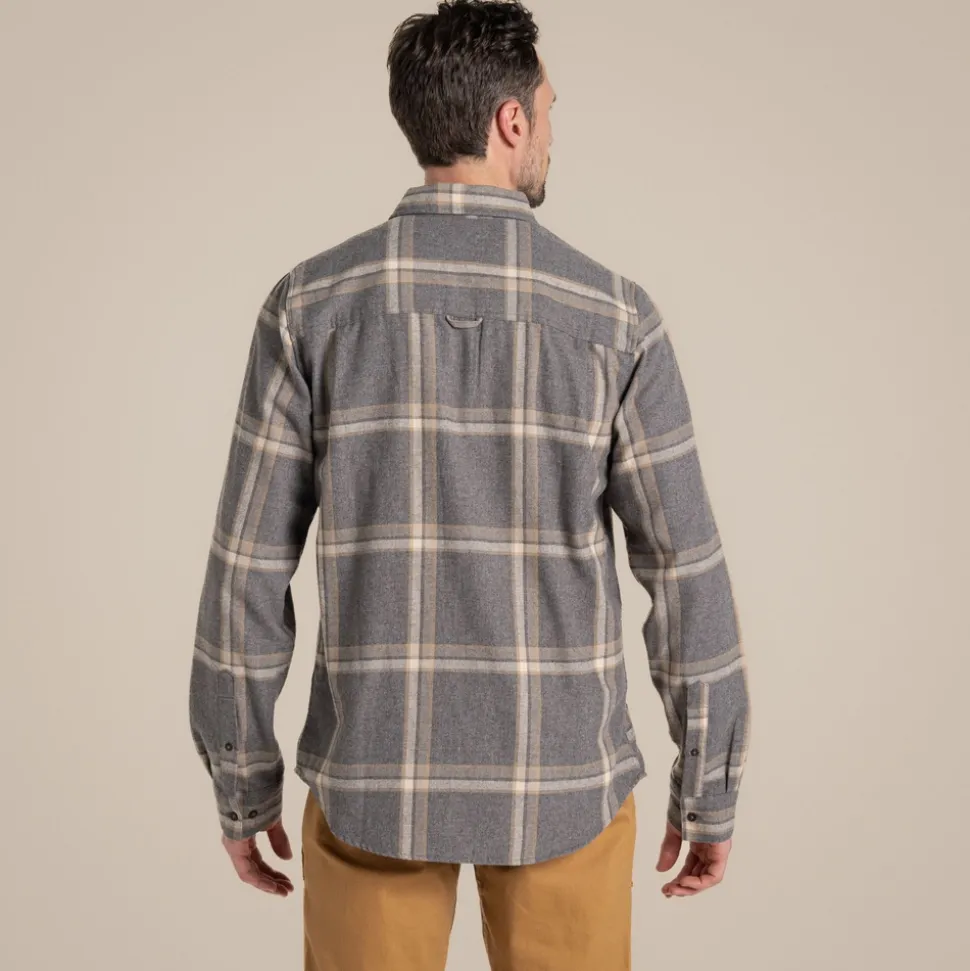 Gage Hemd mit langem Ärmel | Soft Grey Marl Check