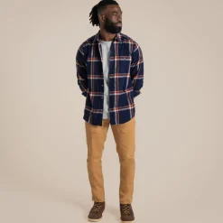 Gage Hemd mit langem Ärmel | Blue Navy Check