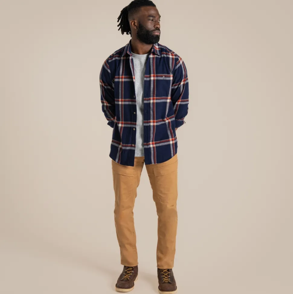 Gage Hemd mit langem Ärmel | Blue Navy Check