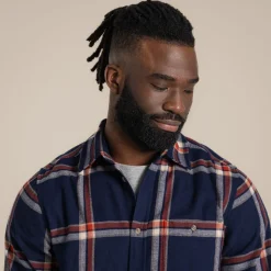 Gage Hemd mit langem Ärmel | Blue Navy Check