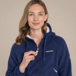 Grainne Fleece mit durchgehendem Reißverschluss für Damen | Indigo Blue