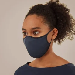 HeiQ Viroblock Gesichtsbedeckung | Blue Navy Marl