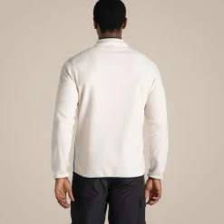 Herren CO2 Renu Fleece mit halbem Reißverschluss | Ecru / Tourmaline Blue