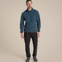 Herren CO2 Renu Fleece mit halbem Reißverschluss | Blue Stone