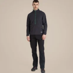 Herren CO2 Renu Fleece mit halbem Reißverschluss | Black Pepper