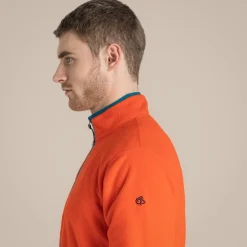 Herren CO2 Renu Fleece mit halbem Reißverschluss | Macaw Red