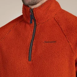 Herren Karlton Fleece mit halbem Reißverschluss | Carnelian Orange