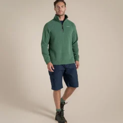 Herren Karlton Fleece mit halbem Reißverschluss | Mangrove Green
