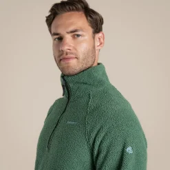 Herren Karlton Fleece mit halbem Reißverschluss | Mangrove Green