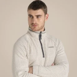 Herren Karlton Fleece mit halbem Reißverschluss | Ecru