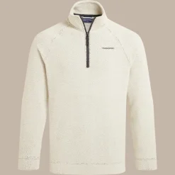 Herren Karlton Fleece mit halbem Reißverschluss | Ecru