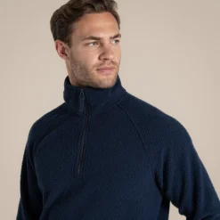 Herren Karlton Fleece mit halbem Reißverschluss | Blue Navy