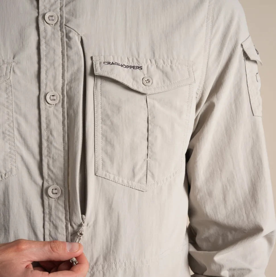 Herren NosiLife Adventure Langarmshirt III | Parchment