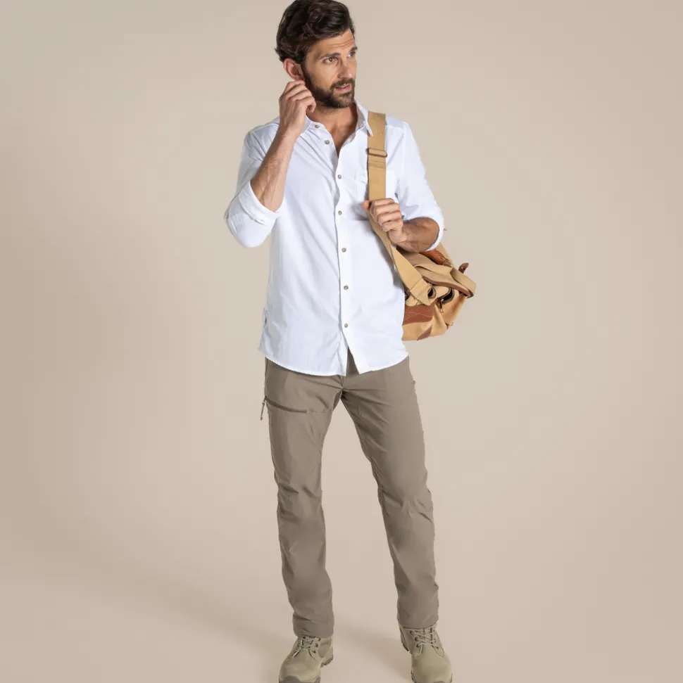 Herren NosiLife Nuoro Langarmshirt II | White