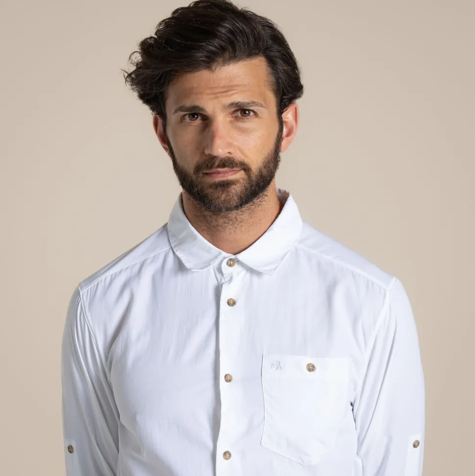Herren NosiLife Nuoro Langarmshirt II | White
