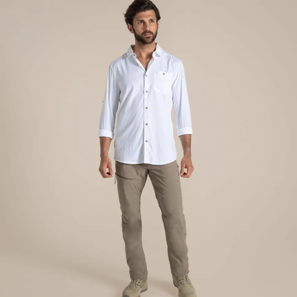 Herren NosiLife Nuoro Langarmshirt II | White