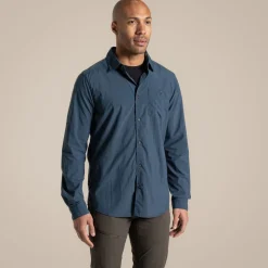 Herren NosiLife Nuoro Langarmshirt II | Blue Stone